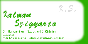 kalman szigyarto business card